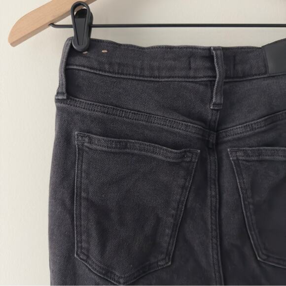 Madewell 10” High Rise Skinny Jeans Cotton Stretch Black Zip Button Denim pocket - Picture 6 of 13